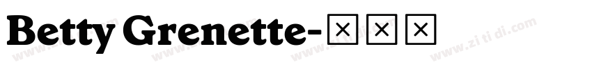 Betty Grenette字体转换